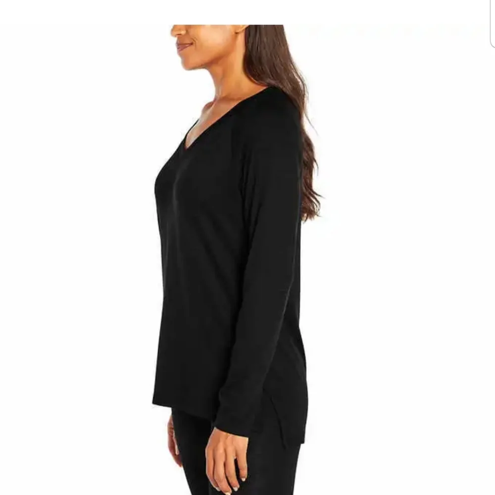 Banana Republic Ladies' Long Sleeve V-Neck Top XXL black nwt